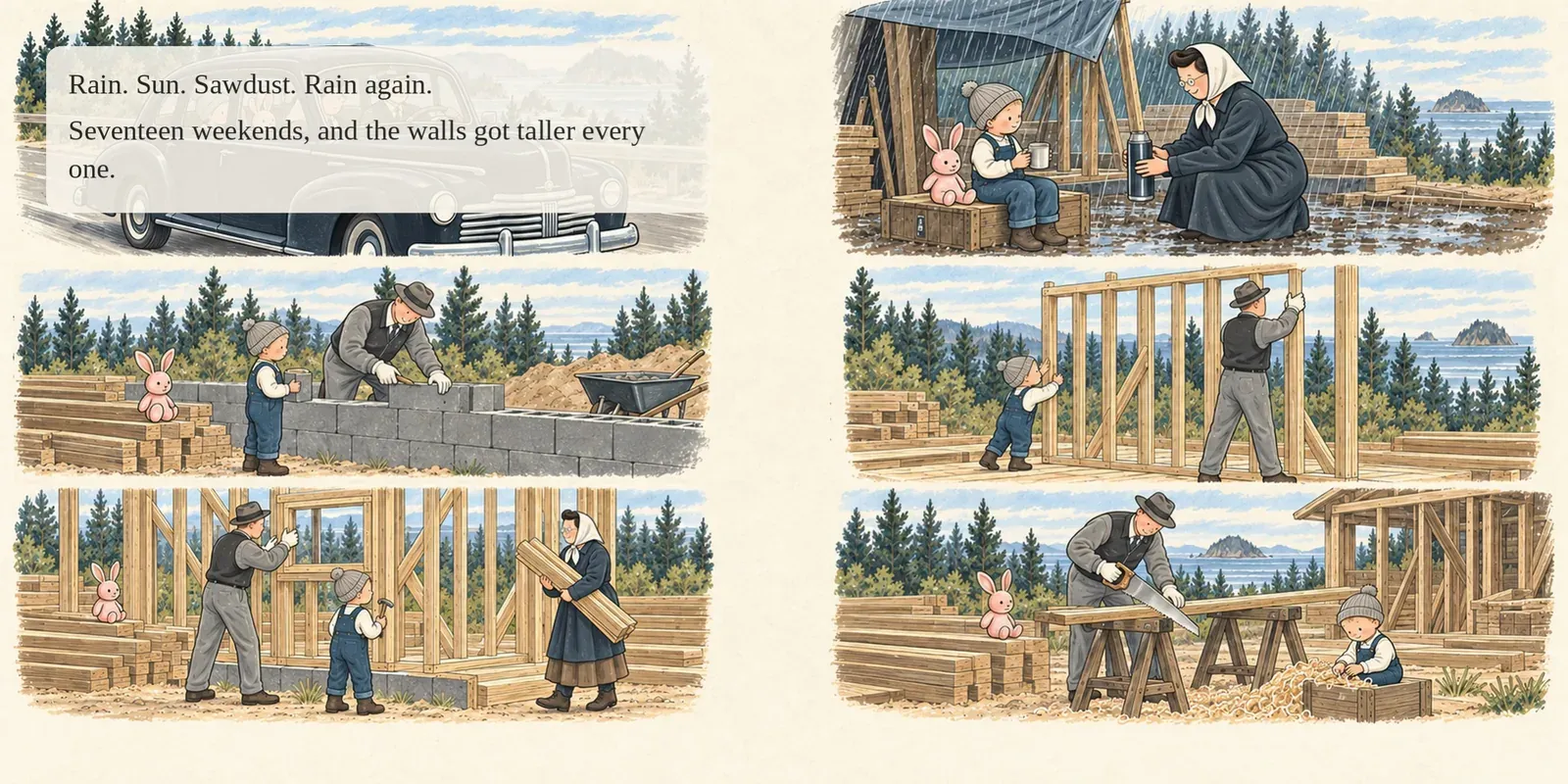 Page 11 of 17. Rain, sun, sawdust. Seventeen weekends.