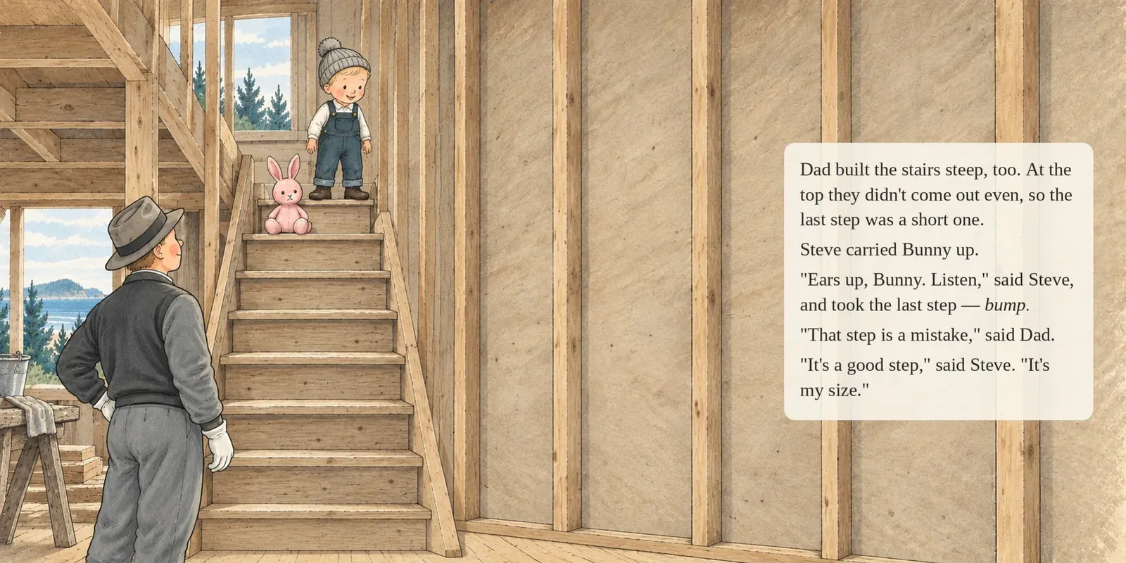 Page 13 of 17. The stairs were steep too, and the last step was a short one.