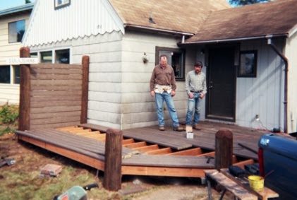It looks like Dave and Bill just stood around thinking. There was hard work even though it is not shown in this photo.
