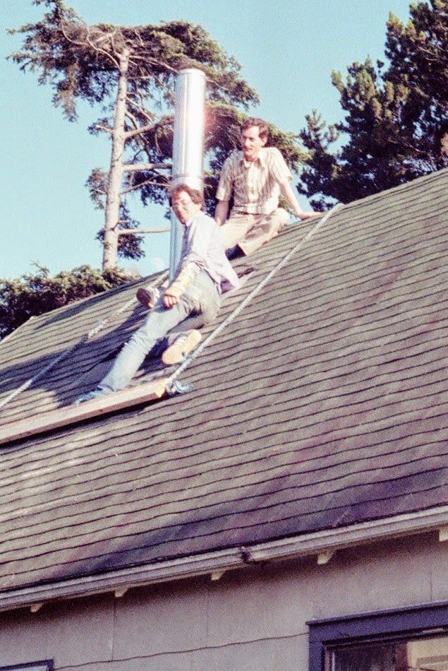 Image 9: Dave and Steve finish putting in the new chimney.