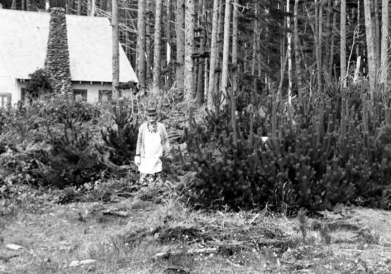 Photo 2: Emma Beary (Orma Sullivan's mother) stands on the futures Sullishak site during WWII.
