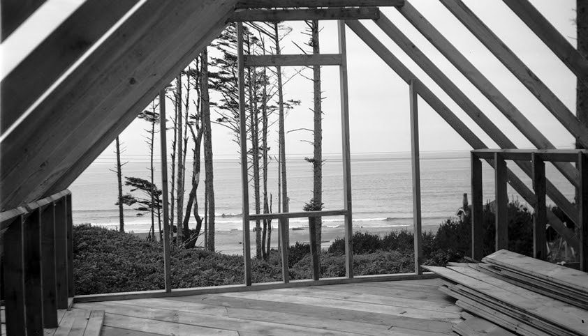 Photo 10: Notice how the subfloor runs diagonally across the cabin.
