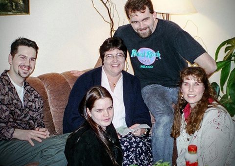 Barb with Glenn, Amber, Glade, and Amber.