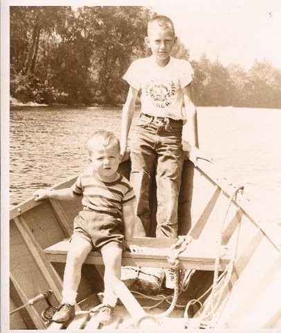 Bill and Steve boating