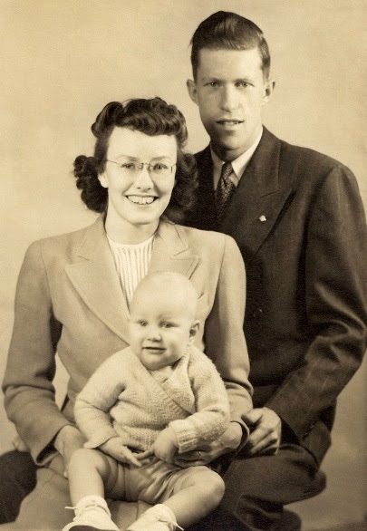 Elsie and Wes Sullivan with Steve. As the first child I "enjoyed" a studio photo and other forms of special attention.