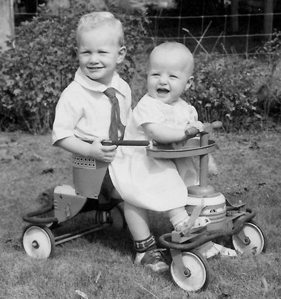 This is a nice picture of Nancy. What a strange contraption are we riding in?