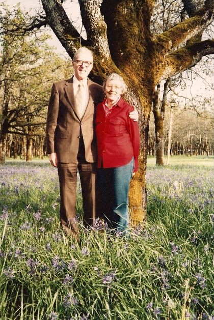 Wes and Elsie in the Bush Pasture camas field