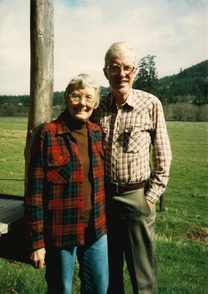 Elsie and Wes in Siletz pasture