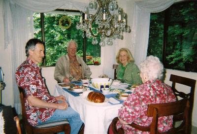 Ruth's mother, Marjorie Higgins, visits at Waller St.