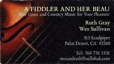 Ruth and Wes made this business card for fun