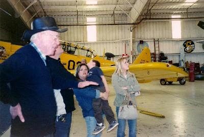 Wes as docent at the Palm Springs Air Museum