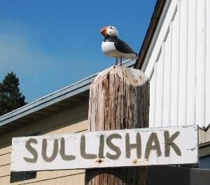 The new puffin is made from concrete and should only require periodic coats of paint to stay presentable.